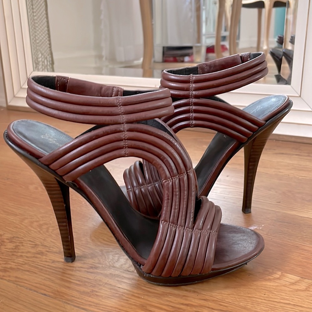 Elizabeth and James leather sandals oxblood size 9